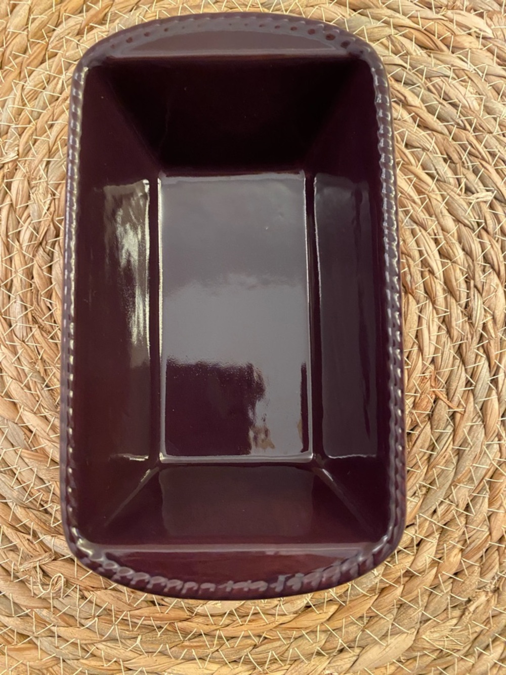 Temptations Plaid Mini 12 oz. Loaf Pan With Lid Plum Pink Green Gold - Picture 3 of 10